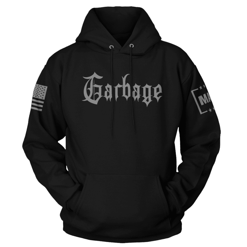 GarbageGothic MENSHOODIEblack front