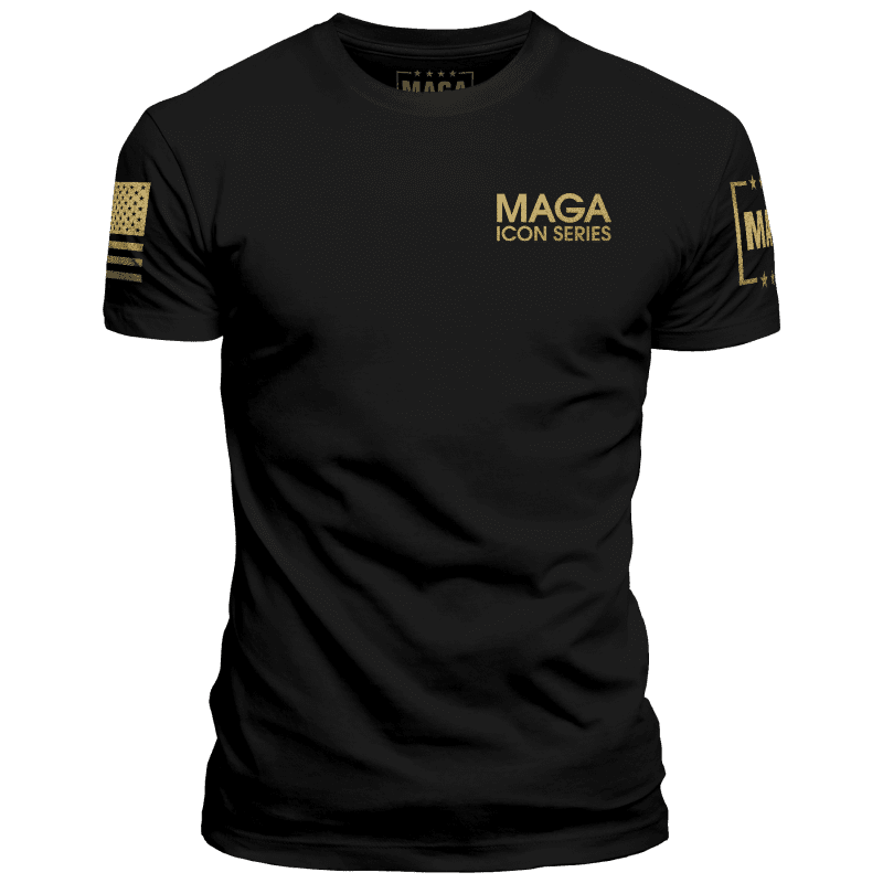 Icon Series Joe Rogan and Trump MENS TEE Black front