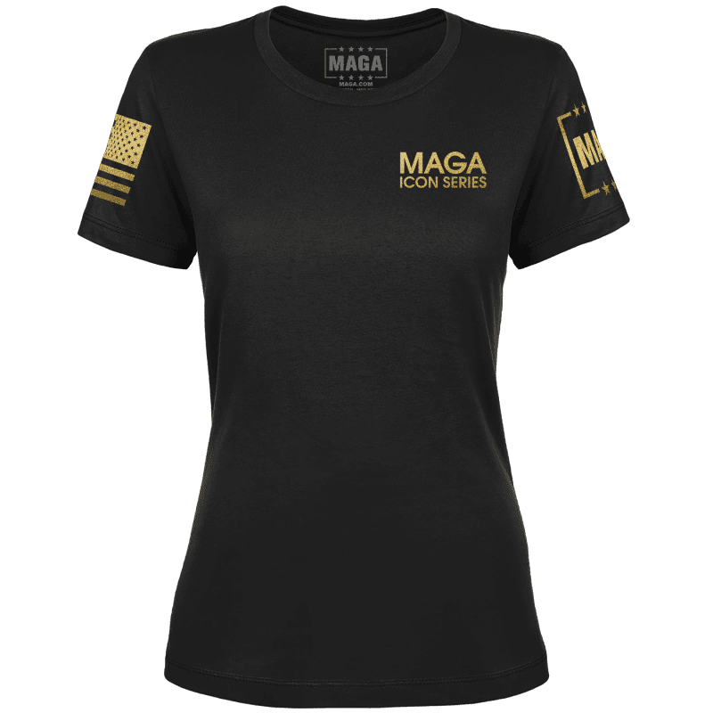 Icon Series Trump Feast LADIES TEE Black front