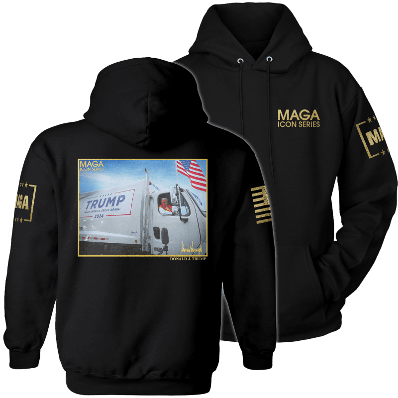 Icon Series Trump Garbage Truckmens hoodies black back to back 50a684f0 3c01 4e1c a975 0910007402e0