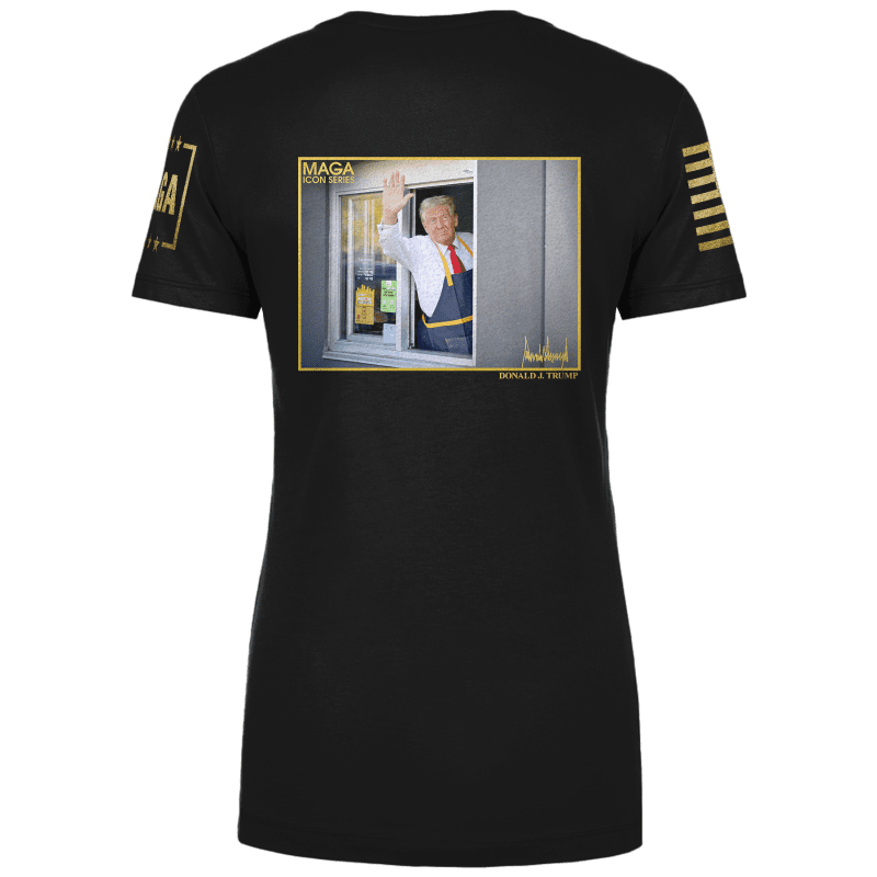 Icon Series Trump MagaDonald sladies tees back black