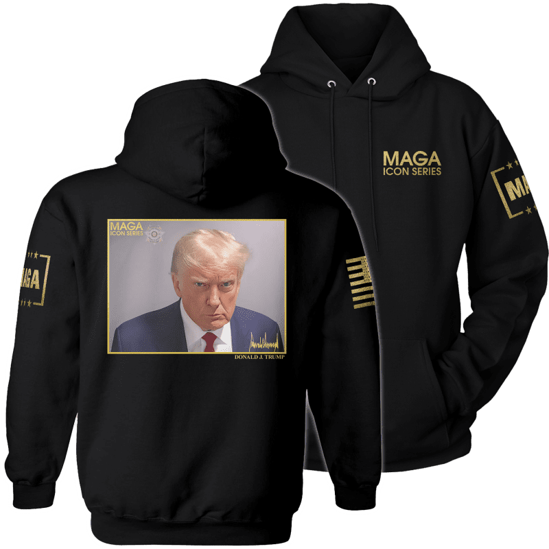 Icon Series Trump Mug Shotmens hoodies black back to back 33f3afa1 b705 460b 8765 602b56df1e3d