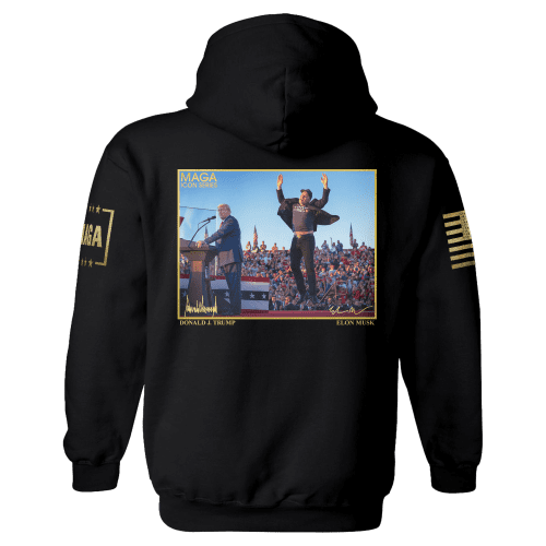 Icon Series Trump and Elon Muskmens hoodie back black 24f3c64c d064 44ef 888f be7b2142603a