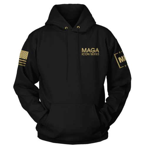 Icon Series Trump with Friesmens hoodie front black 99928133 7000 4fc9 9474 fcc244b1b865