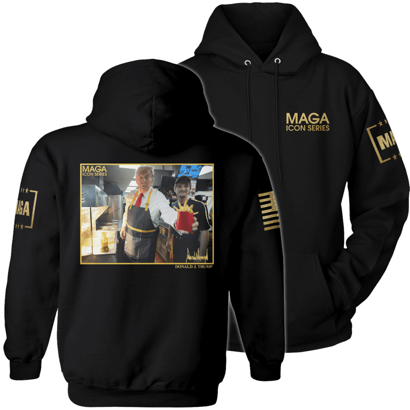 Icon Series Trump with Friesmens hoodies black back to back 52339d13 632d 46bc 96d2 97ff3f5e2605