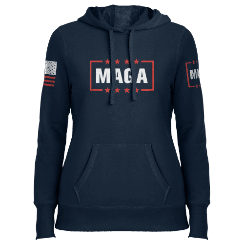 MAGA LOGO SHIRTladies hoodie navy