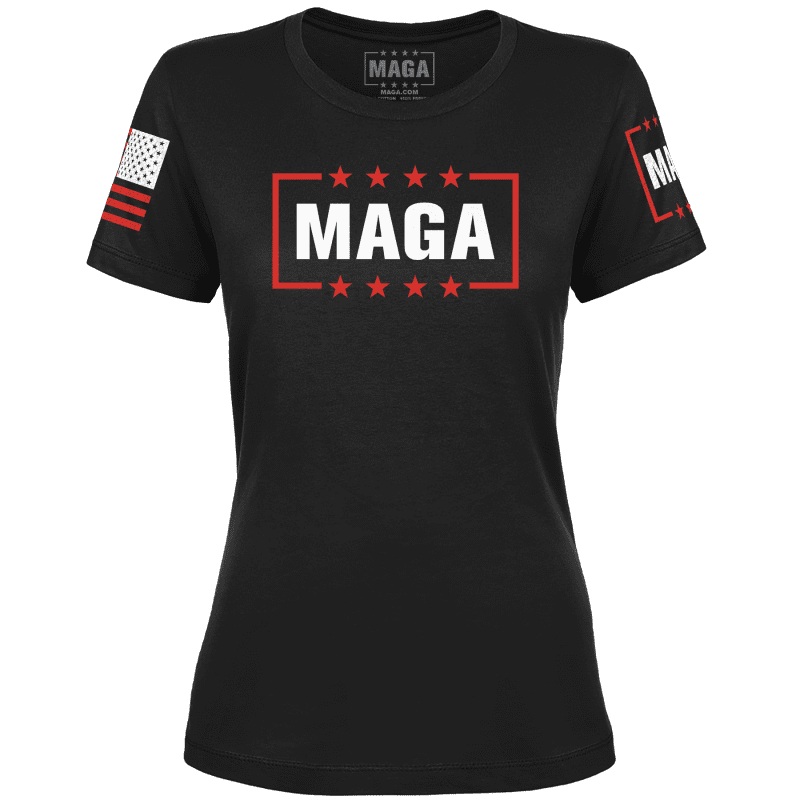 MAGA LOGO SHIRTladies tee black