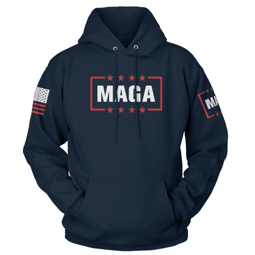 MAGA LOGO SHIRTmens hoodie navy