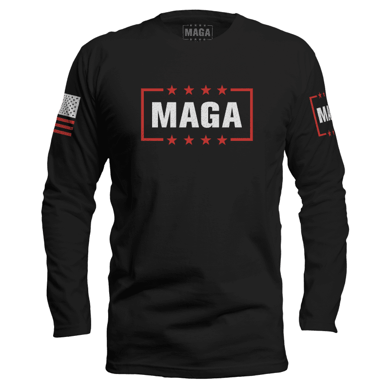 MAGA LOGO SHIRTmens long sleeves black