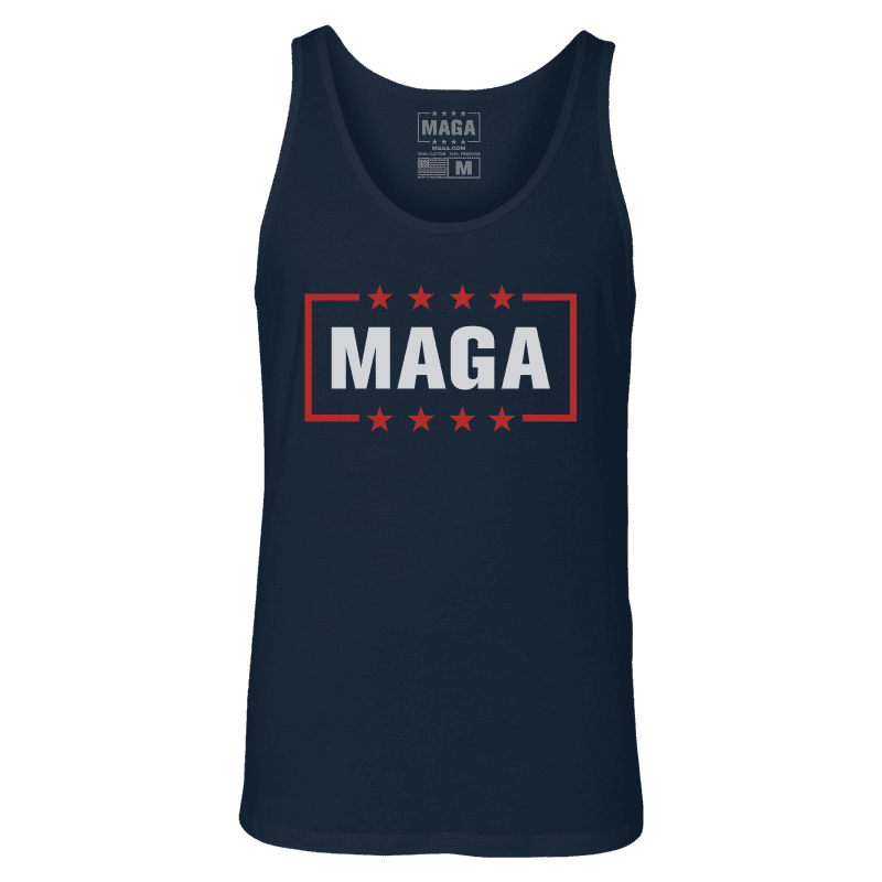 MAGA LOGO SHIRTmens tank navy