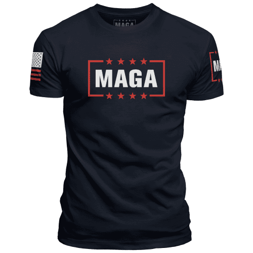 MAGA LOGO SHIRTmens tee navy