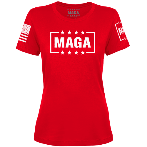 MAGA LOGO T SHIRTladies tee red