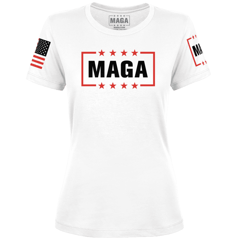 MAGA LOGO T SHIRTladies tee white