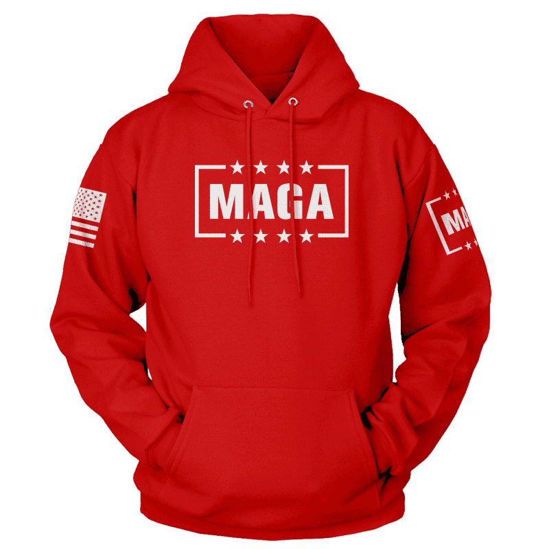 MAGA LOGO T SHIRTmens hoodie red