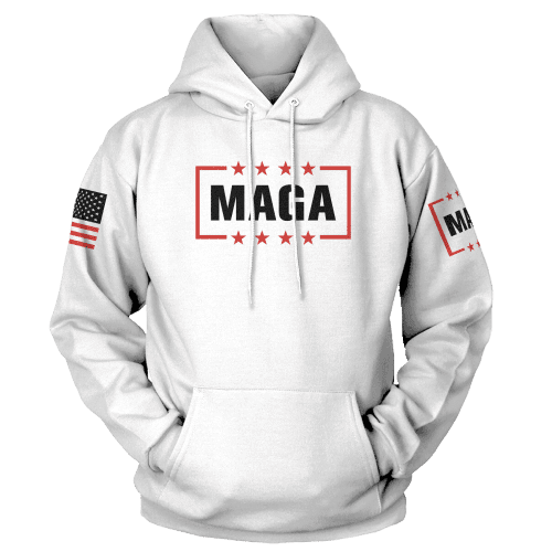 MAGA LOGO T SHIRTmens hoodie white