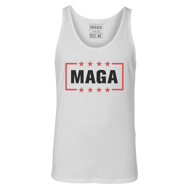 MAGA LOGO T SHIRTmens tank white