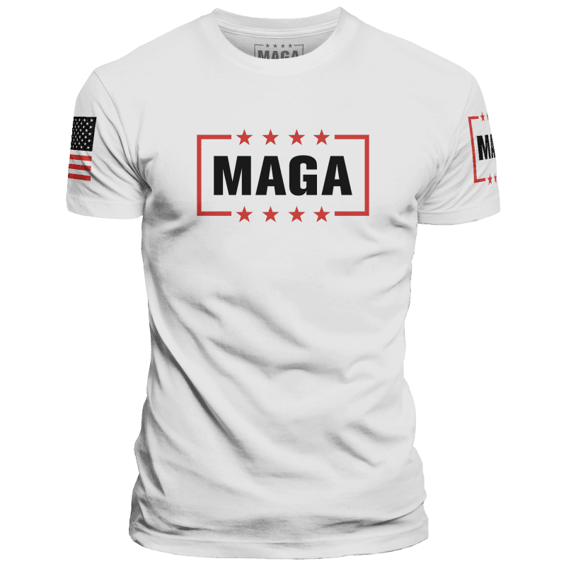 MAGA LOGO T SHIRTmens tee white