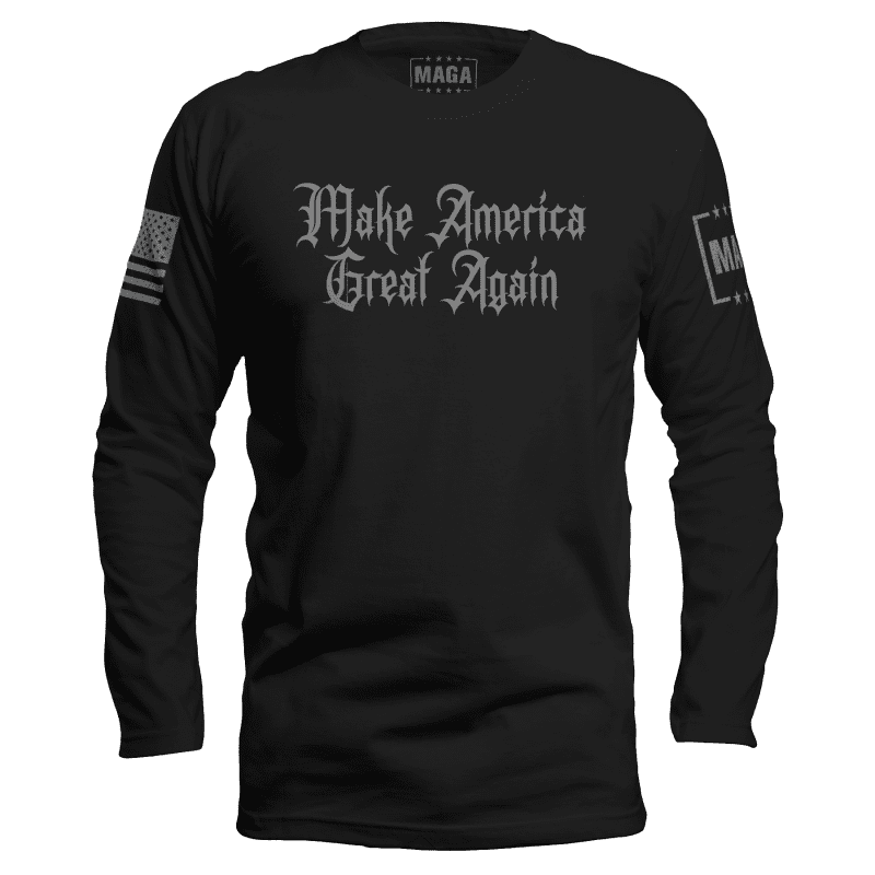 Make America Great Again Dark Gothic MENS LONG SLEEVE Black front