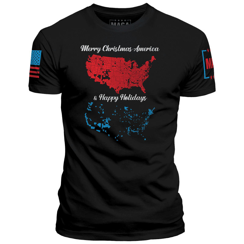 Merry Christmas Americamens tee black