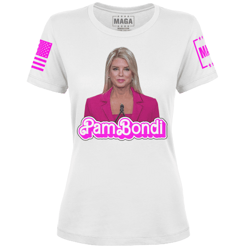 Pam Bondi v2ladies tee white