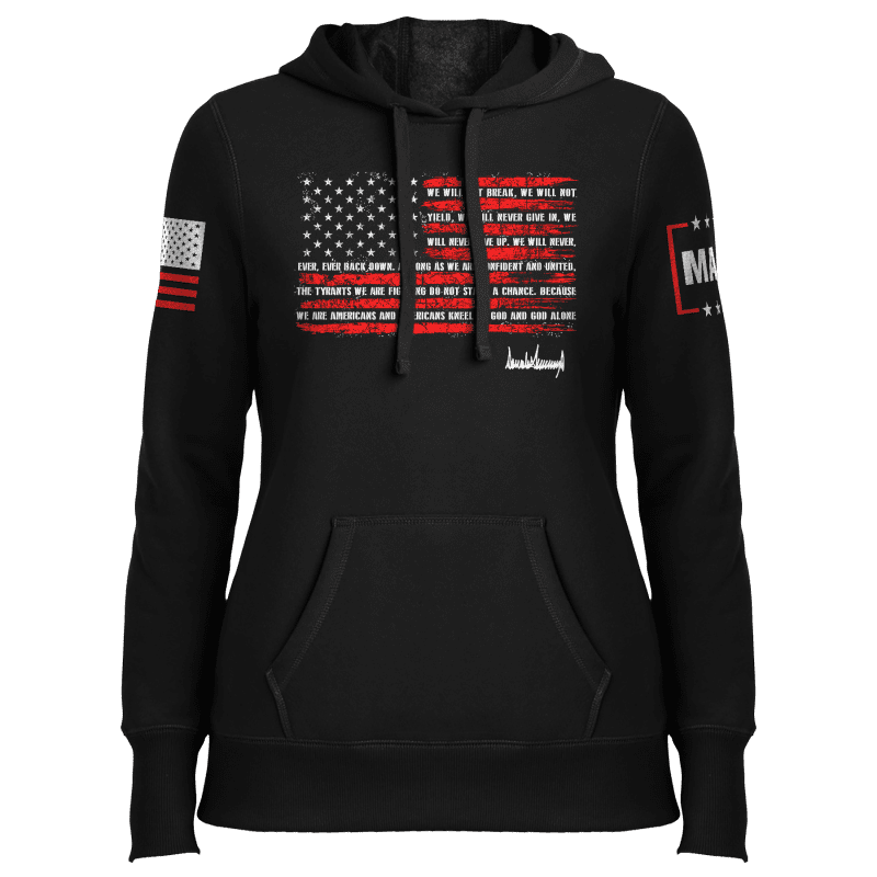 Trump Nation Proclamationladies hoodie black