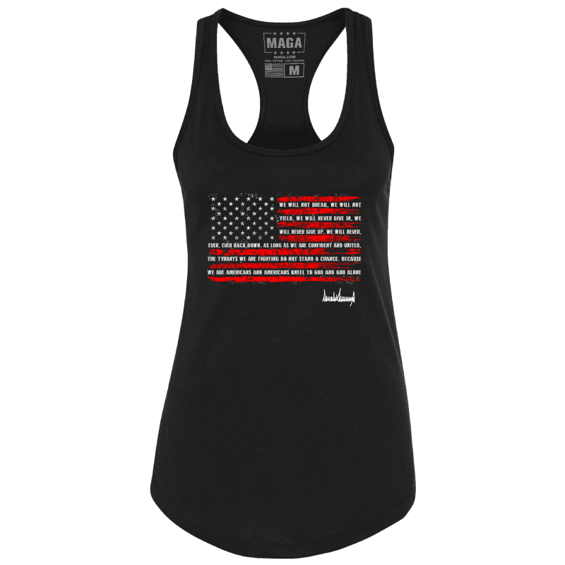 Trump Nation Proclamationladies tank black