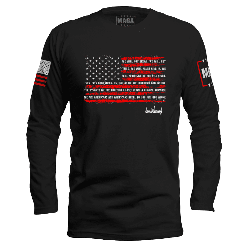 Trump Nation Proclamationmens long sleeves black