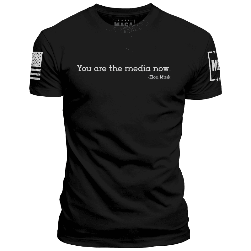 You are the media nowmens tee black