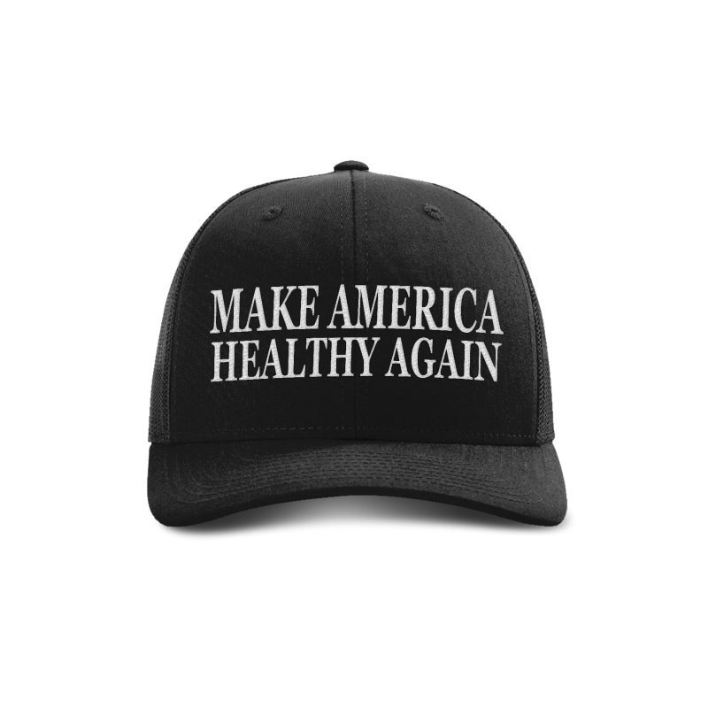 Adjustable Snapback Trucker Cap / Black Make America Healthy Again Trucker Hat maga trump