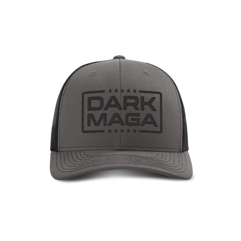 Adjustable Snapback Trucker Cap / Charcoal/ Black Dark MAGA V2 Trucker Hat maga trump