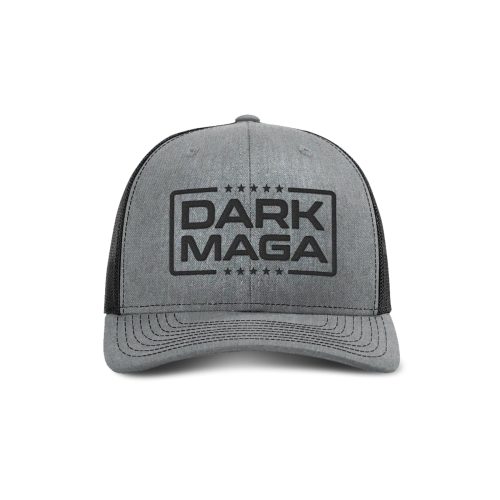 Adjustable Snapback Trucker Cap / Heather Grey/ Black Dark MAGA V2 Trucker Hat maga trump