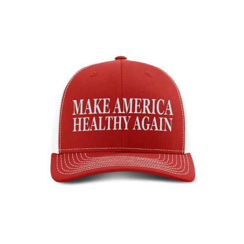 Adjustable Snapback Trucker Cap / Red/ White Make America Healthy Again Trucker Hat maga trump