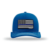 Adjustable Snapback Trucker Cap / Royal/ White Maga Thin Blue Line Flag Hat maga trump