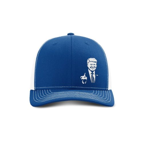 Adjustable Snapback Trucker Cap / Royal/White Trump 