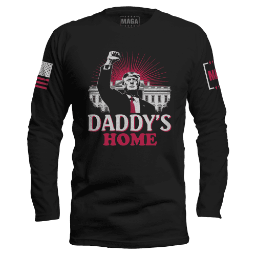 Black / S Daddy's Home 5 Long Sleeve maga trump