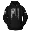 Black / S Rifle Flag White Hoodie maga trump