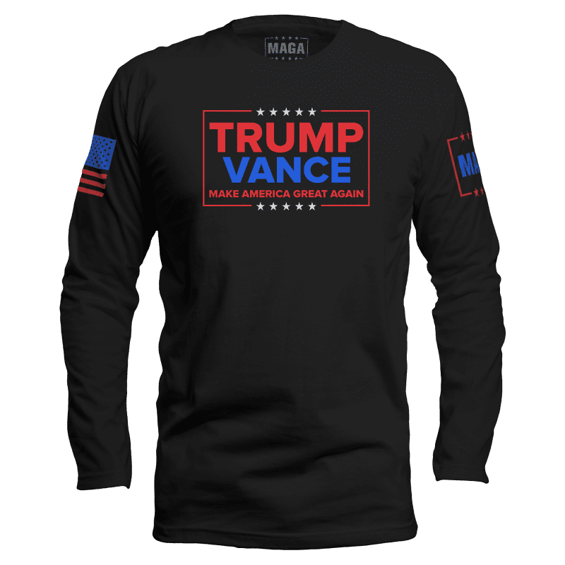 Black / S Trump Vance - MAGA Long Sleeve maga trump