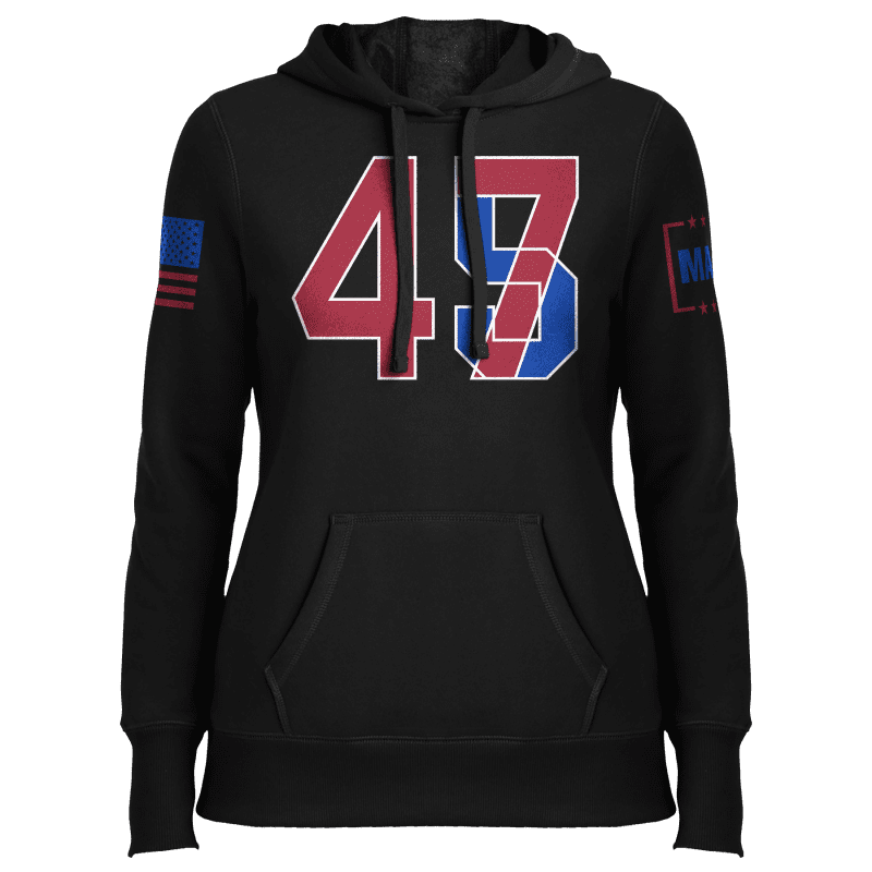 Black / XS 45/47 Ladies Hoodie maga trump