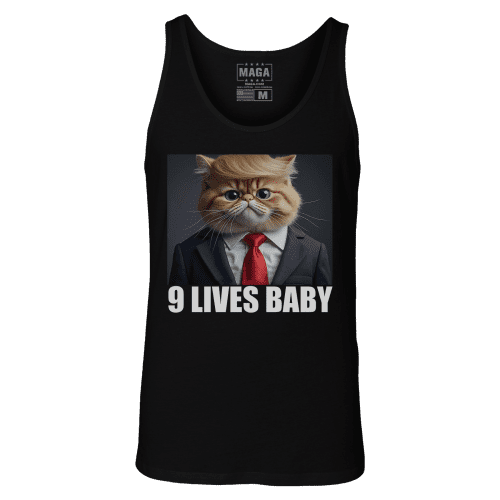 Black / XS 9 Lives Baby Tank Top maga trump