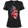 Black / XS American Heart Ladies Tee maga trump