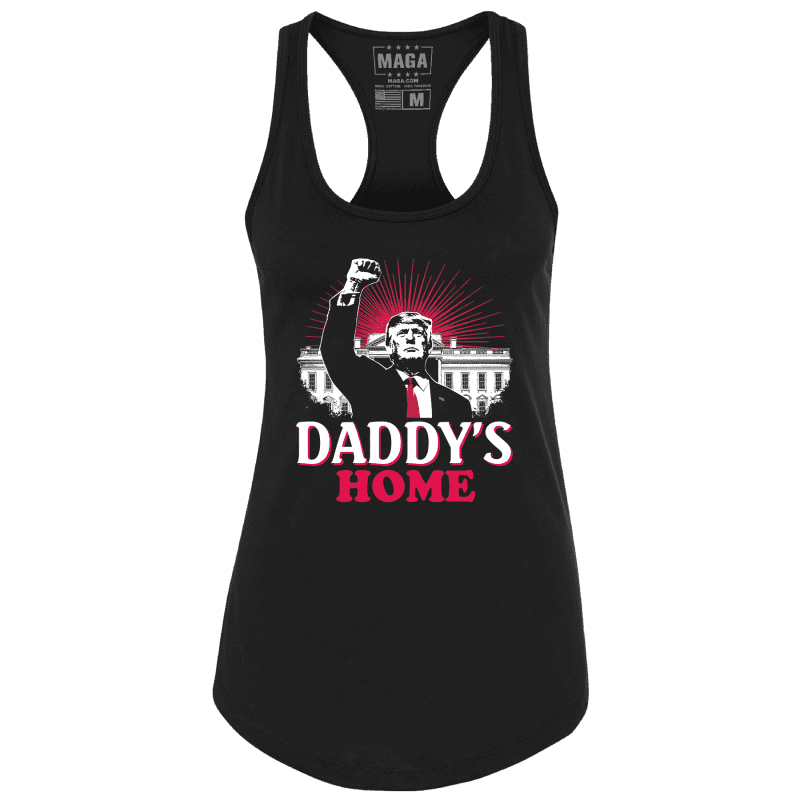 Black / XS Daddy's Home 5 Racerback Tank Top maga trump