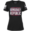 Black / XS It's a Constitutional Republic Not a Democracy Ladies Tee maga trump