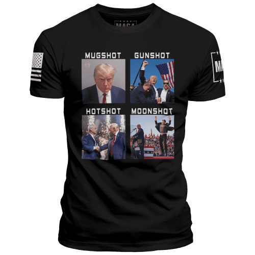 Black / XS Mugshot Gunshot Hotshot Moonshot maga trump