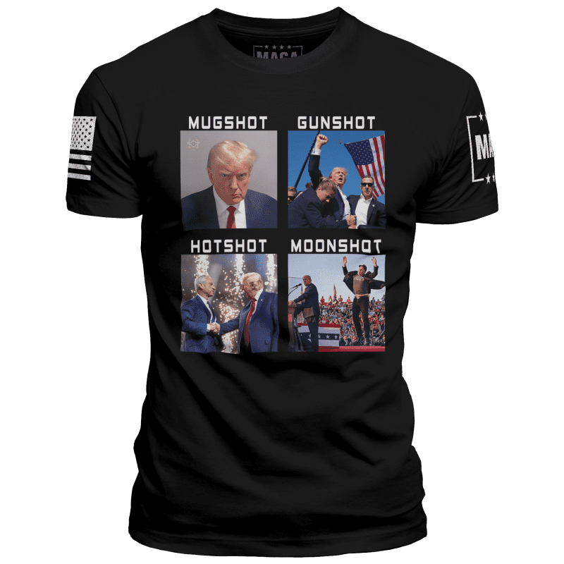 Black / XS Mugshot Gunshot Hotshot Moonshot maga trump