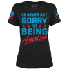 Black / XS Never Say Sorry Ladies Tee maga trump