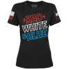 Black / XS Rad White & Blue Ladies Tee maga trump