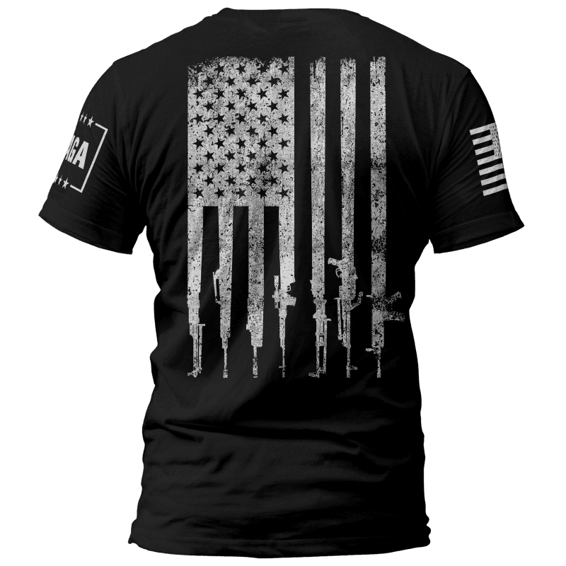 Black / XS Rifle Flag White maga trump