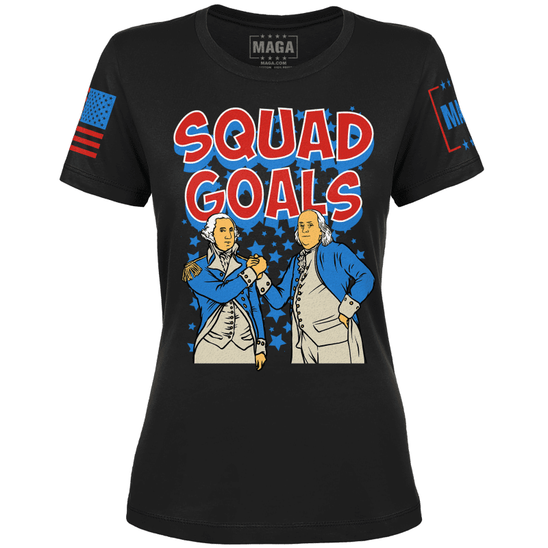 Black / XS Squad Goals Ladies Tee maga trump