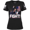 Black / XS Trump Fight Ladies Tee maga trump