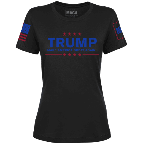 Black / XS Trump MAGA Ladies Tee - Black maga trump